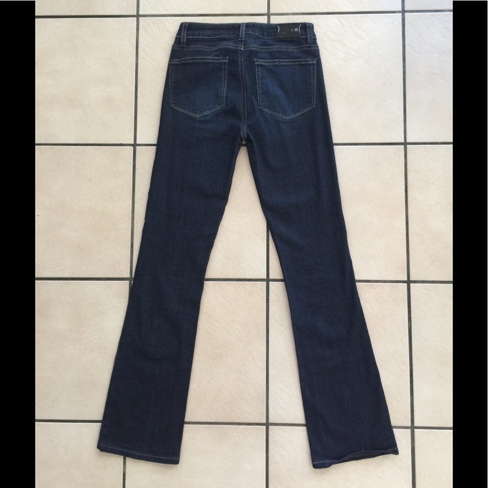 Paige Manhattan Mid Rise Dark Wash Bootcut Jeans - Picture 5 of 10